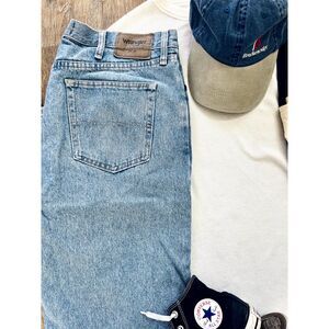 90s Vintage Wrangler Authentics Light Stone Wash Denim